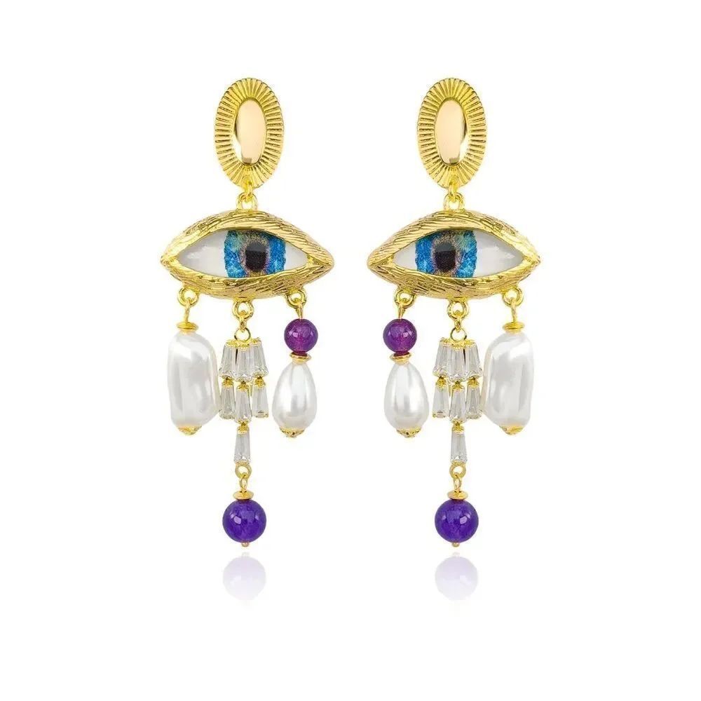 Eye Drop Earrings Q128